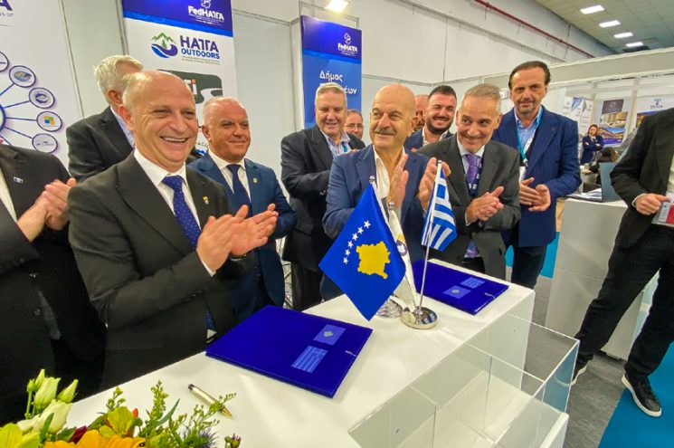 Signing of a cooperation agreement between Fedhatta and the Kosovo Interests Office in Athens, at the 40th Philoxenia exhibition